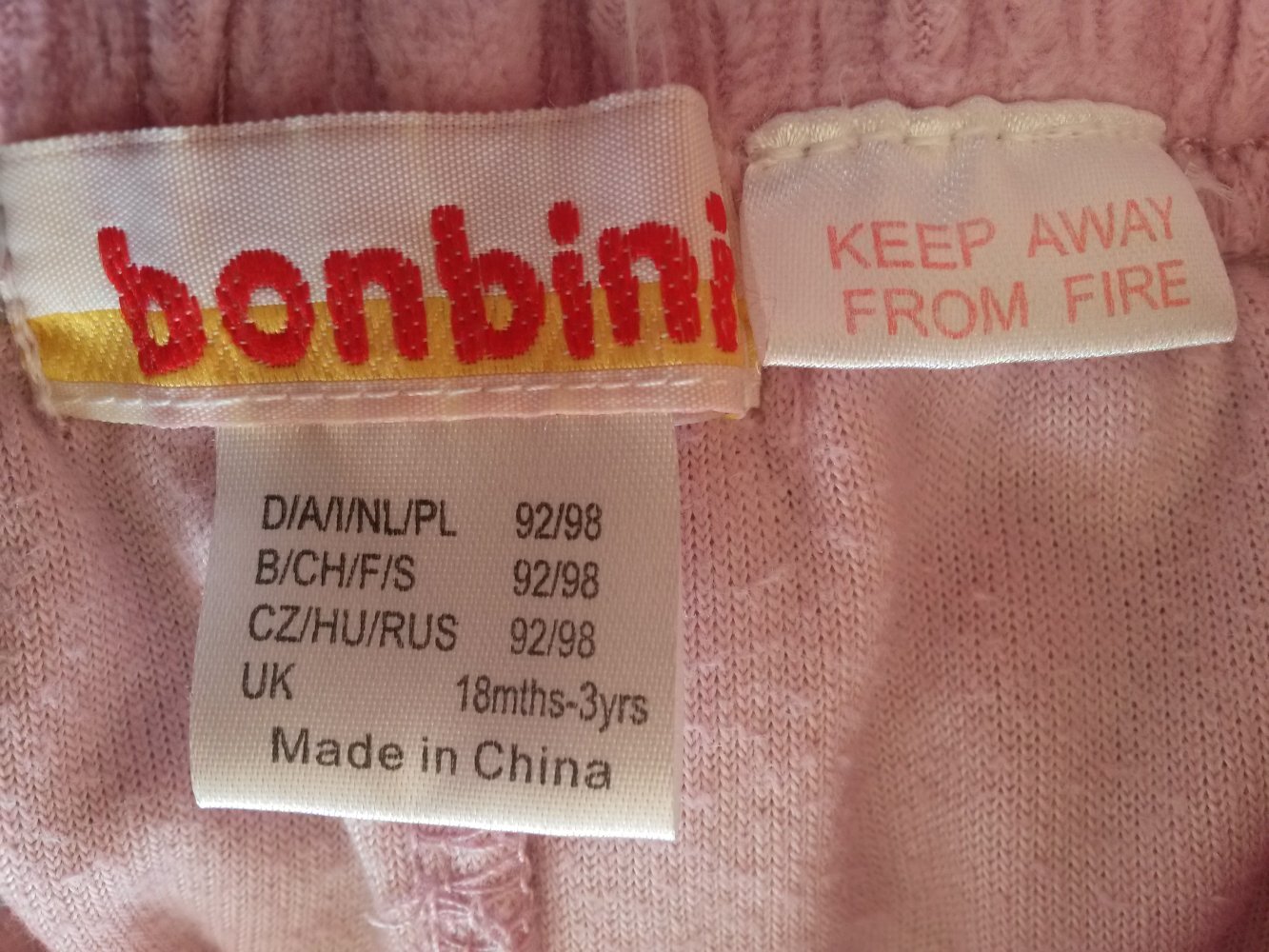 rosa Hose/ Jogginghose Gr. 92/98 von bonbini