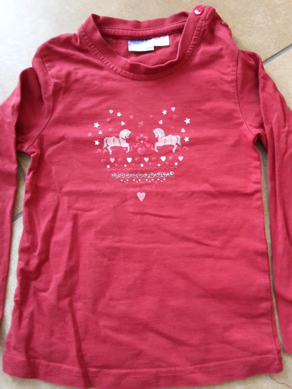 schönes LAShirt mit Glitzer in Gr. 98/104