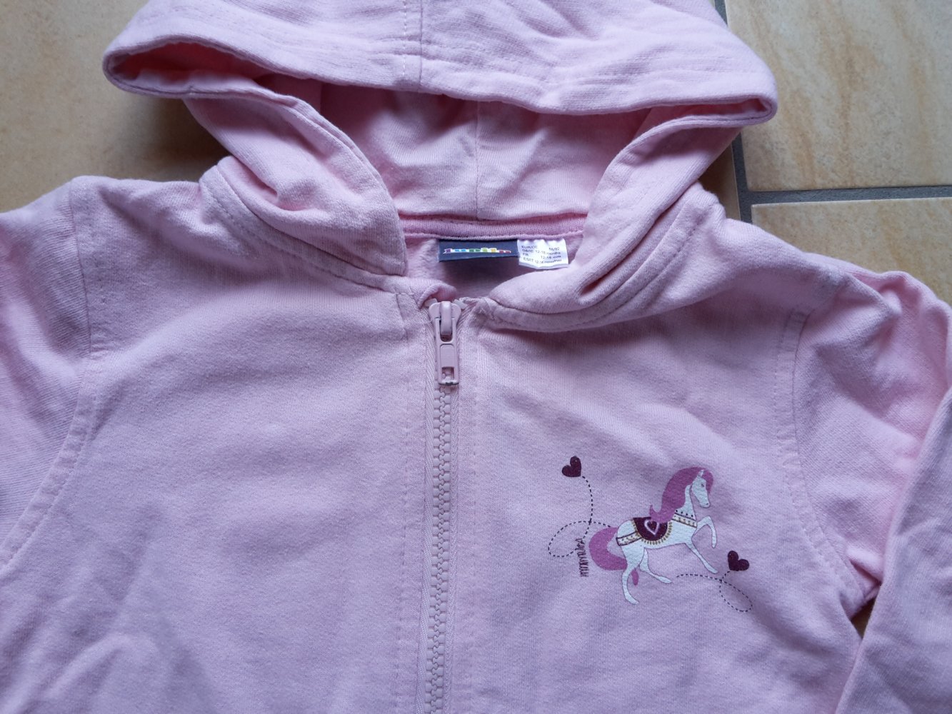 rosa Sweatjacke in Gr. 86/92