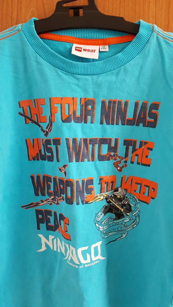 türkises Langarmshirt Gr. 128 von Lego wear