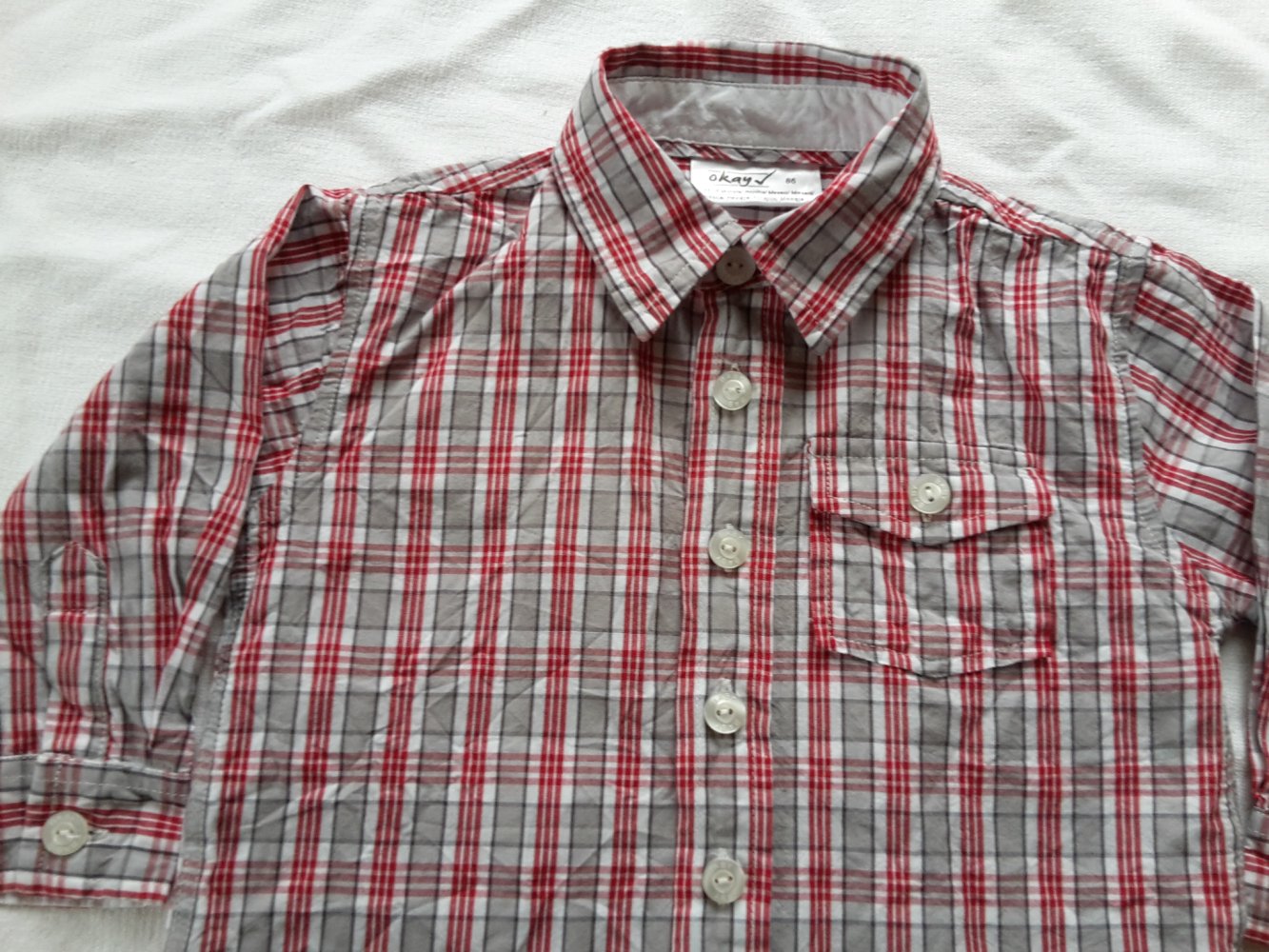 kariertes Hemd in Gr. 86 