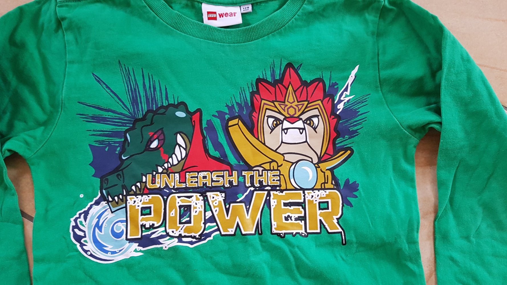 grünes Langarmshirt Gr. 128 Lego Wear 