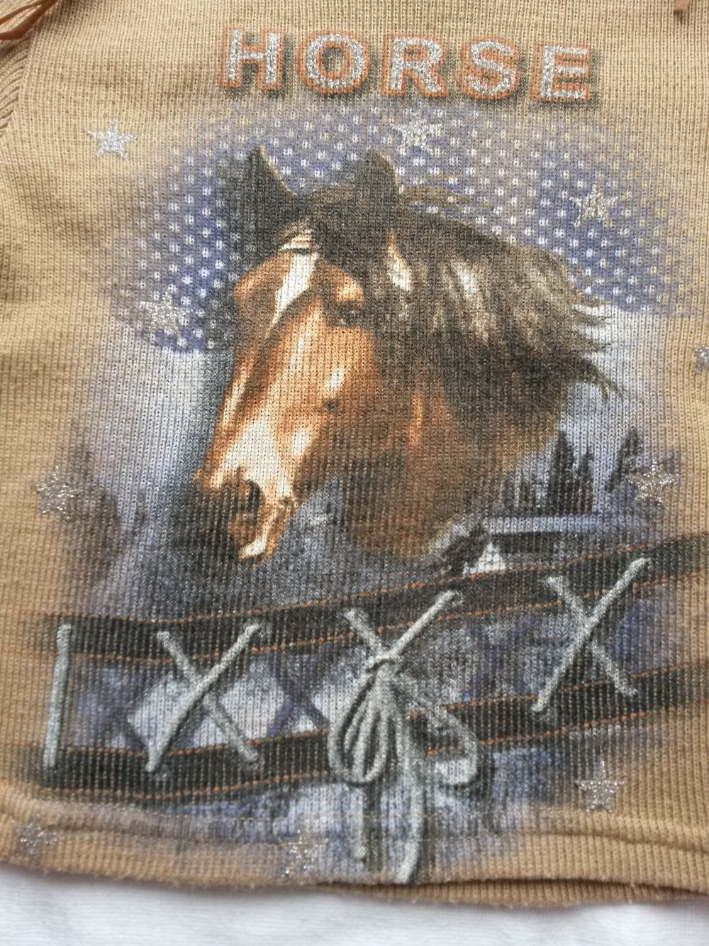 schöner Pullover mit Pferdemotiv in Gr. 98