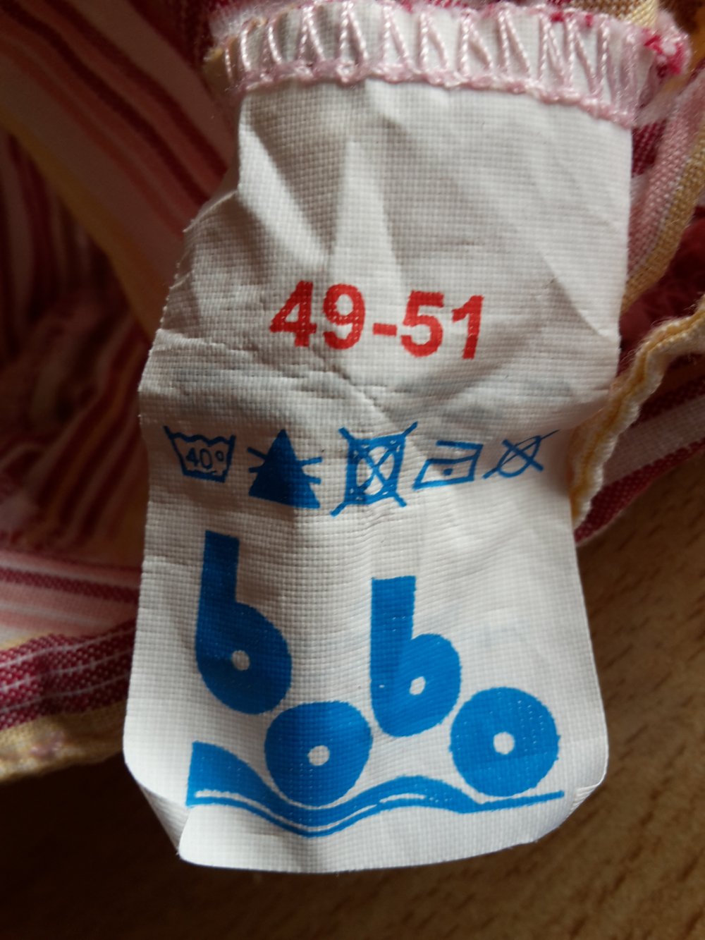 dünne gestreifte Sommermütze mit Nackenschutz in Gr. 49-51 von Bobo