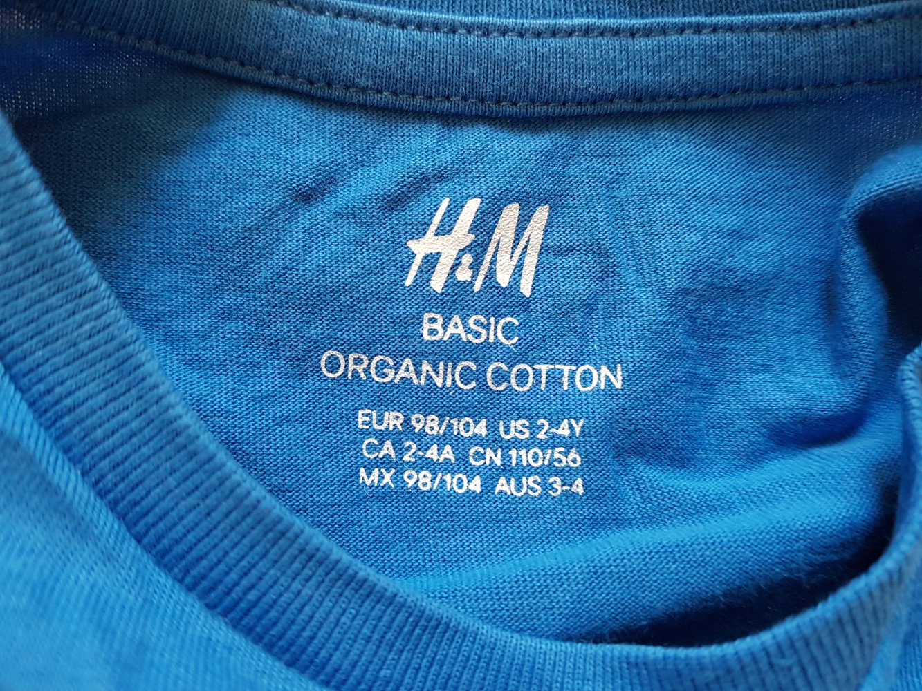 blaues T-Shirt in Gr. 98/104 von H&M