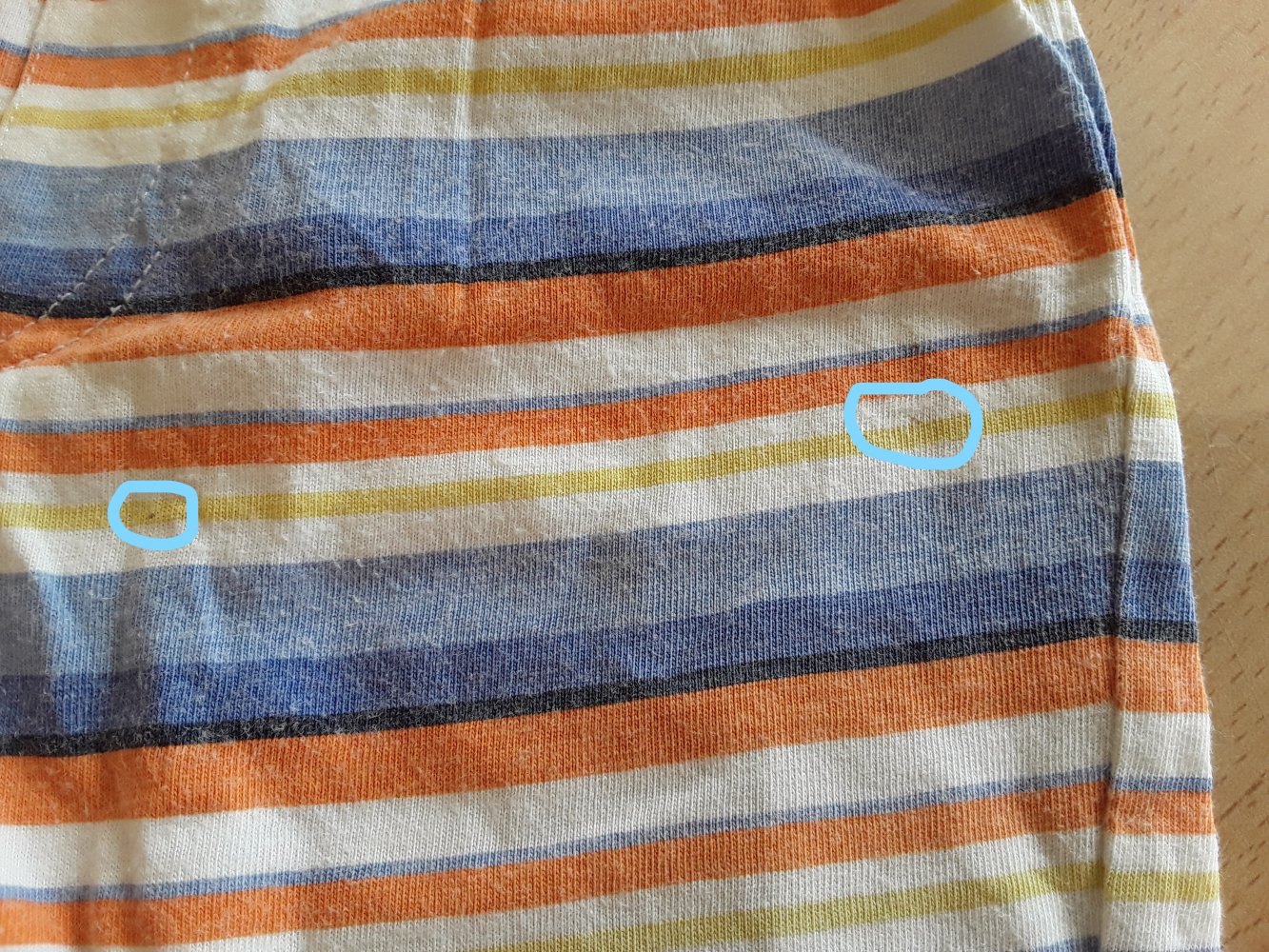 gestreifte kurze Hose/ Shorts/ Radler in Gr. 74 von C&A