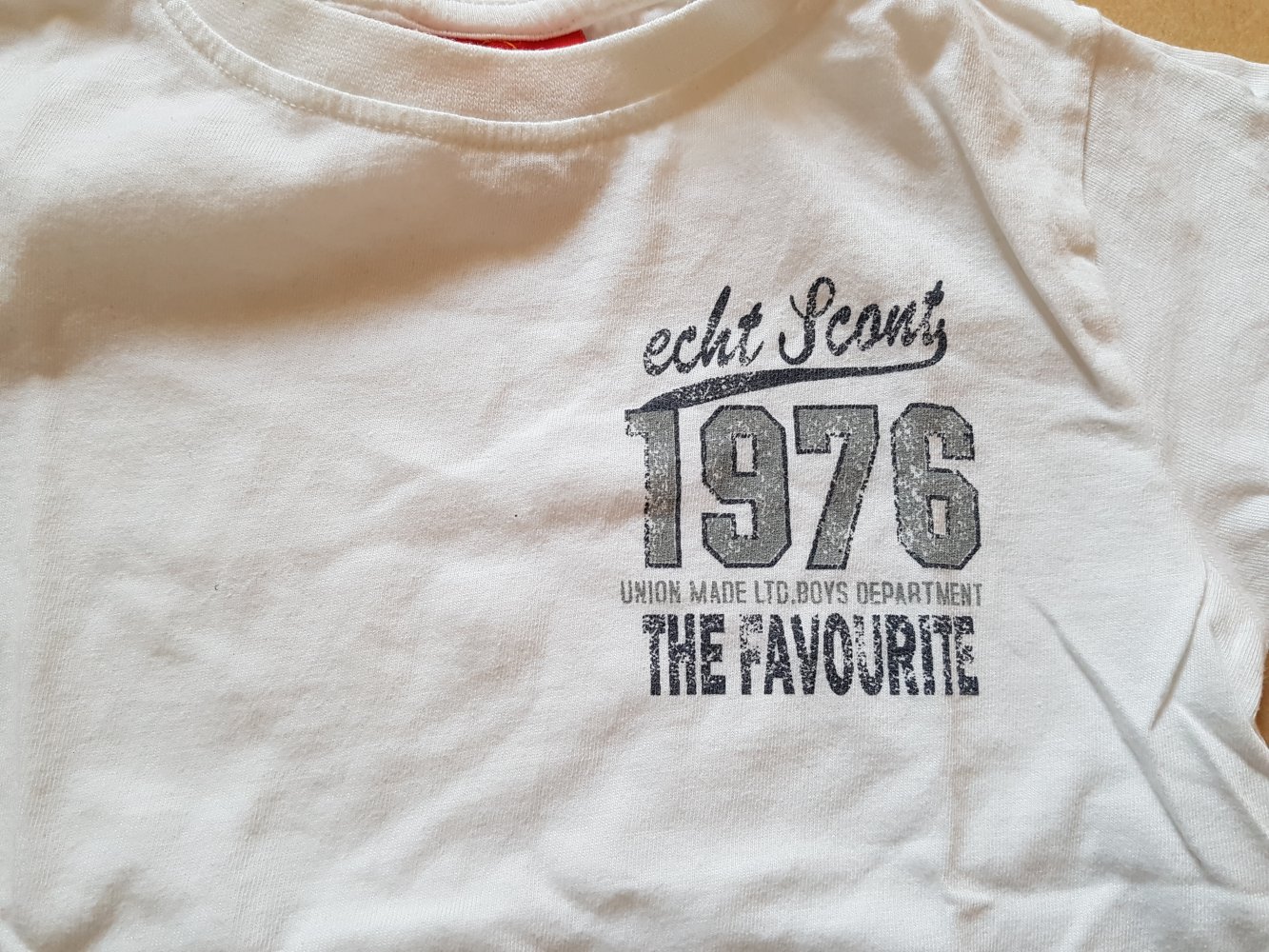 weißes T-Shirt in Gr. 92/98 von Scout