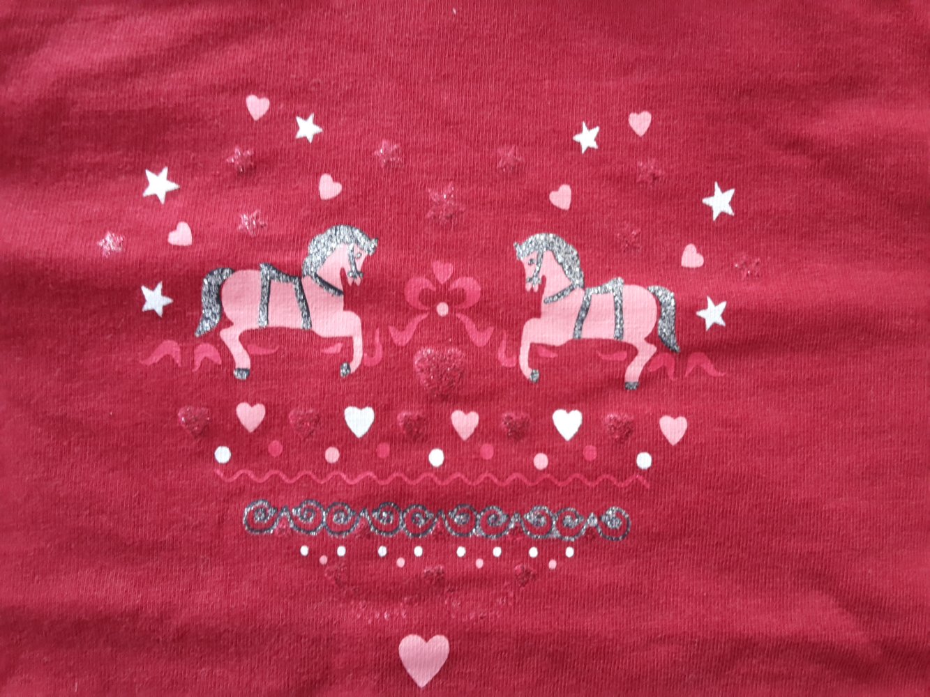 schönes LAShirt mit Glitzer in Gr. 98/104