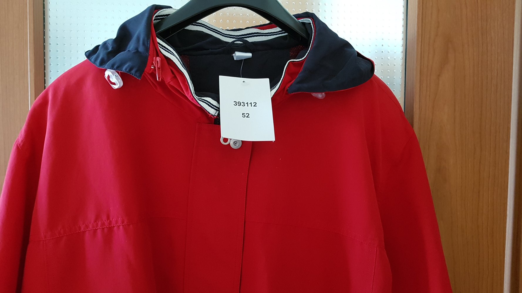 NEU - Microfaserjacke rot/marine Gr. 52 - für Frühjahr, Sommer und Herbst