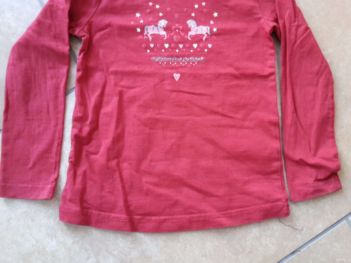 schönes LAShirt mit Glitzer in Gr. 98/104