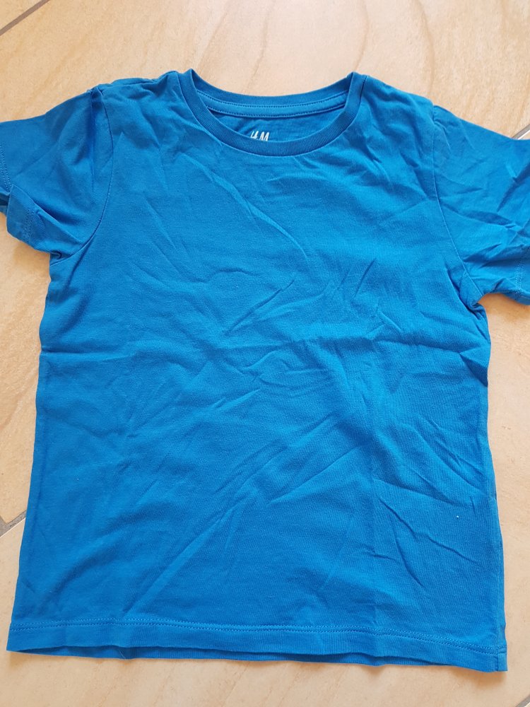 blaues T-Shirt in Gr. 98/104 von H&M