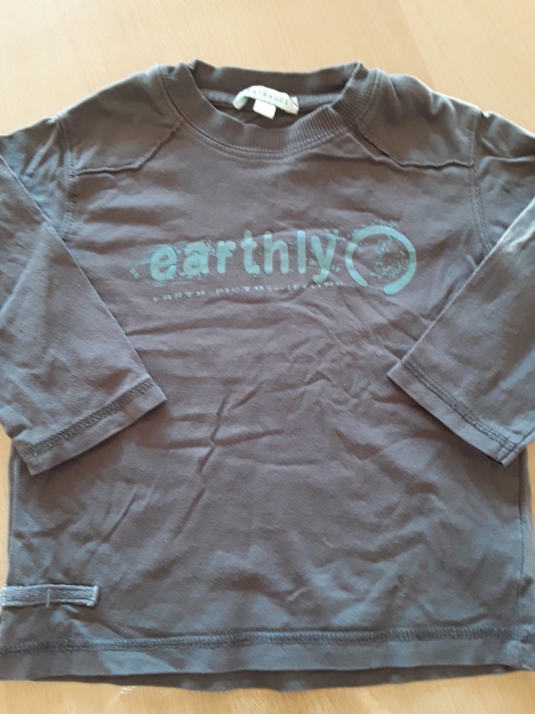 dunkelgraues Langarmshirt in Gr. 92 (94) von vertbaudet