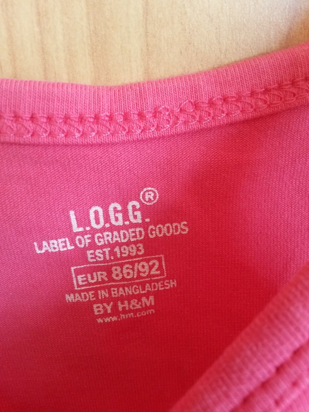 pinkfarbenes Top in Gr. 86/92 von H&M