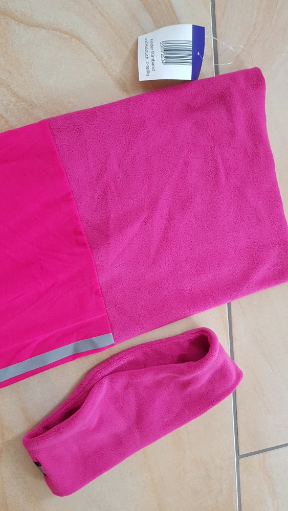 Set Halstuch und Stirnband aus Fleece von Papagino neu mit Etikett