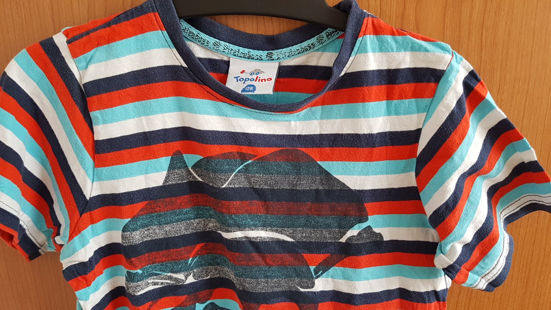 gestreiftes T-Shirt Gr. 128 von Topolino