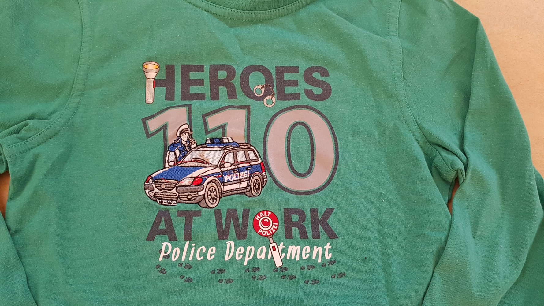 Langarmshirt Gr. 116/122 Salt and Pepper