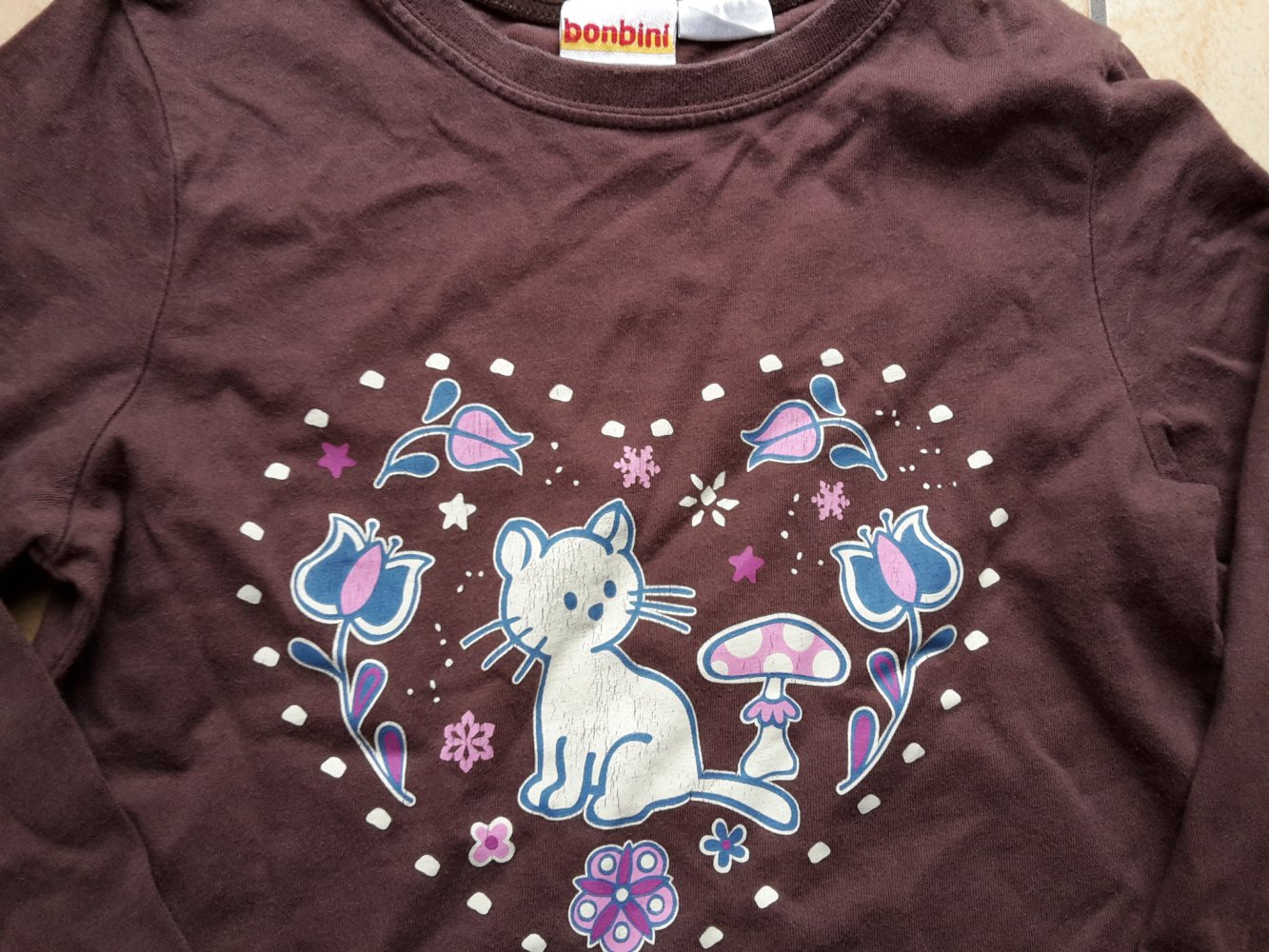 braunes LAShirt in Gr. 92/98 von bonbini