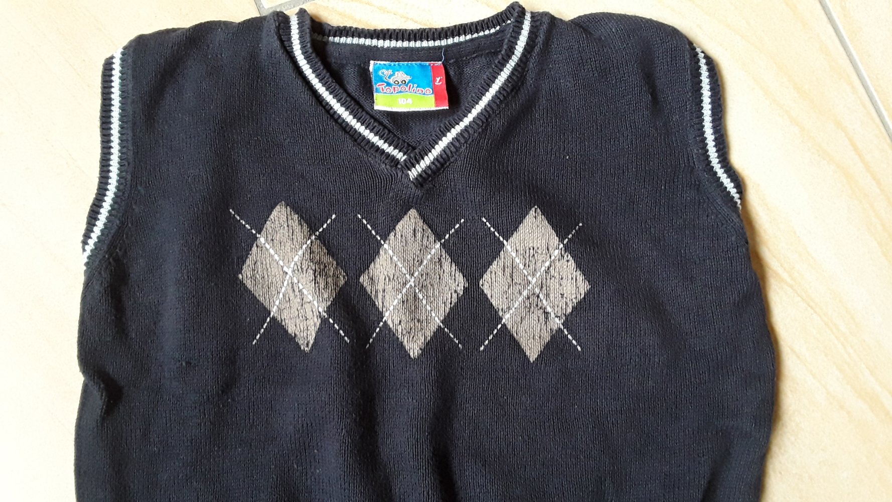 dunkelblauer Pullunder in Gr. 104 von Topolino