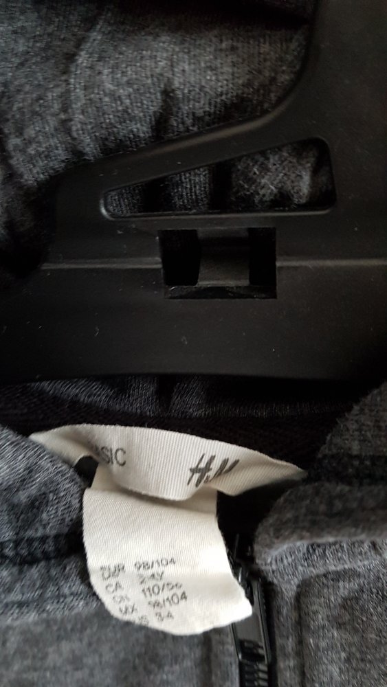 graue Sweatjacke Gr. 98/104 von H&M