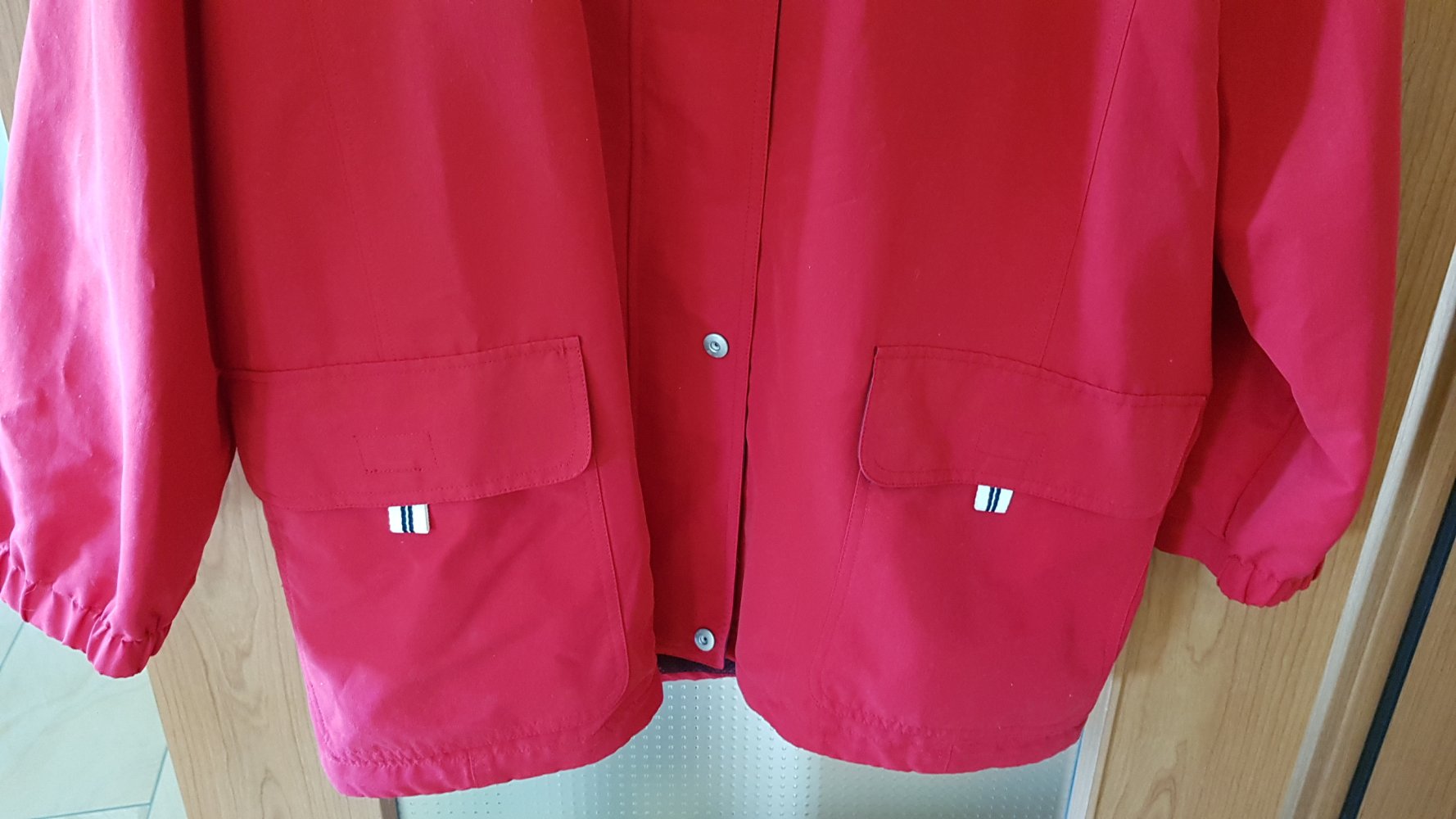 NEU - Microfaserjacke rot/marine Gr. 52 - für Frühjahr, Sommer und Herbst