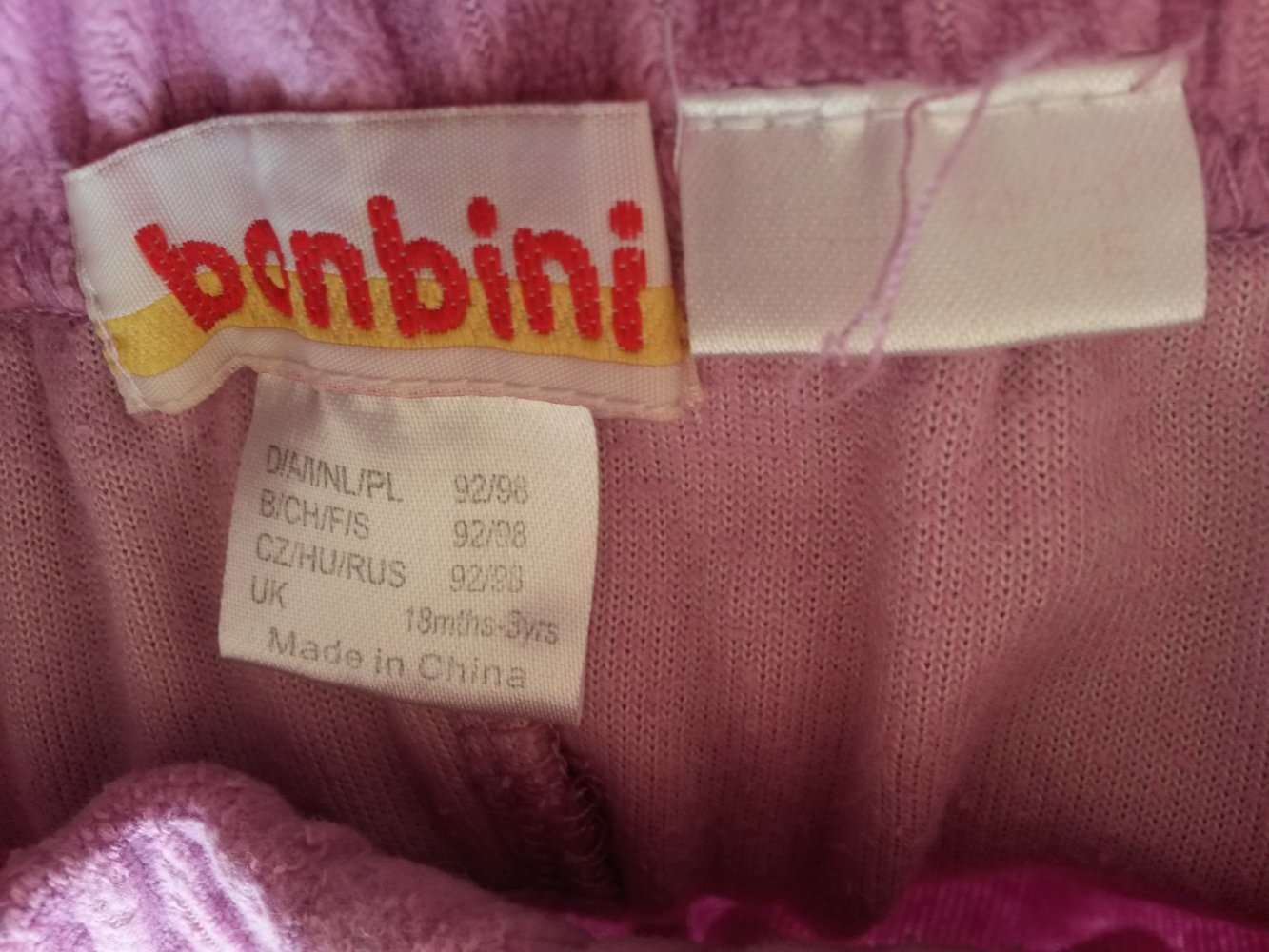 pinke Hose/ Jogginghose Gr. 92/98 von bonbini