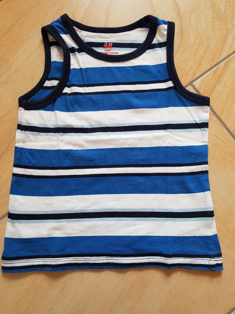 gestreiftes Achselshirt in Gr. 98/104 von H&M