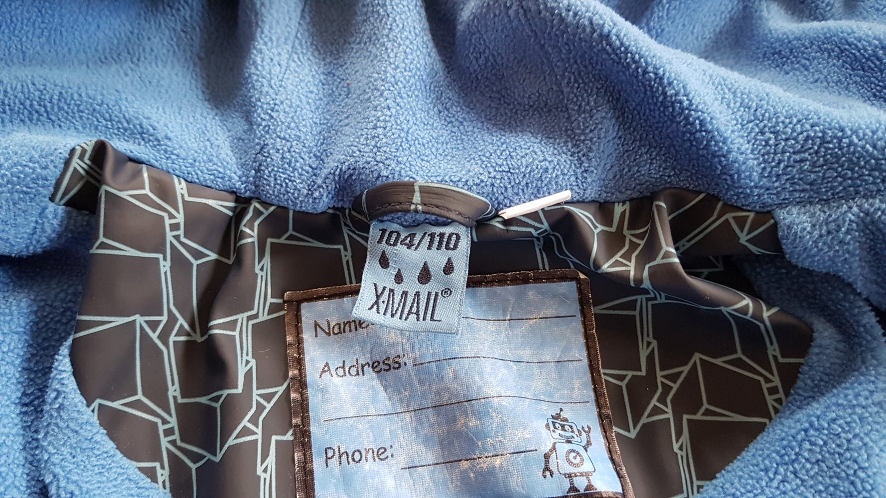 Regenjacke Gr. 104/110 von x-Mail