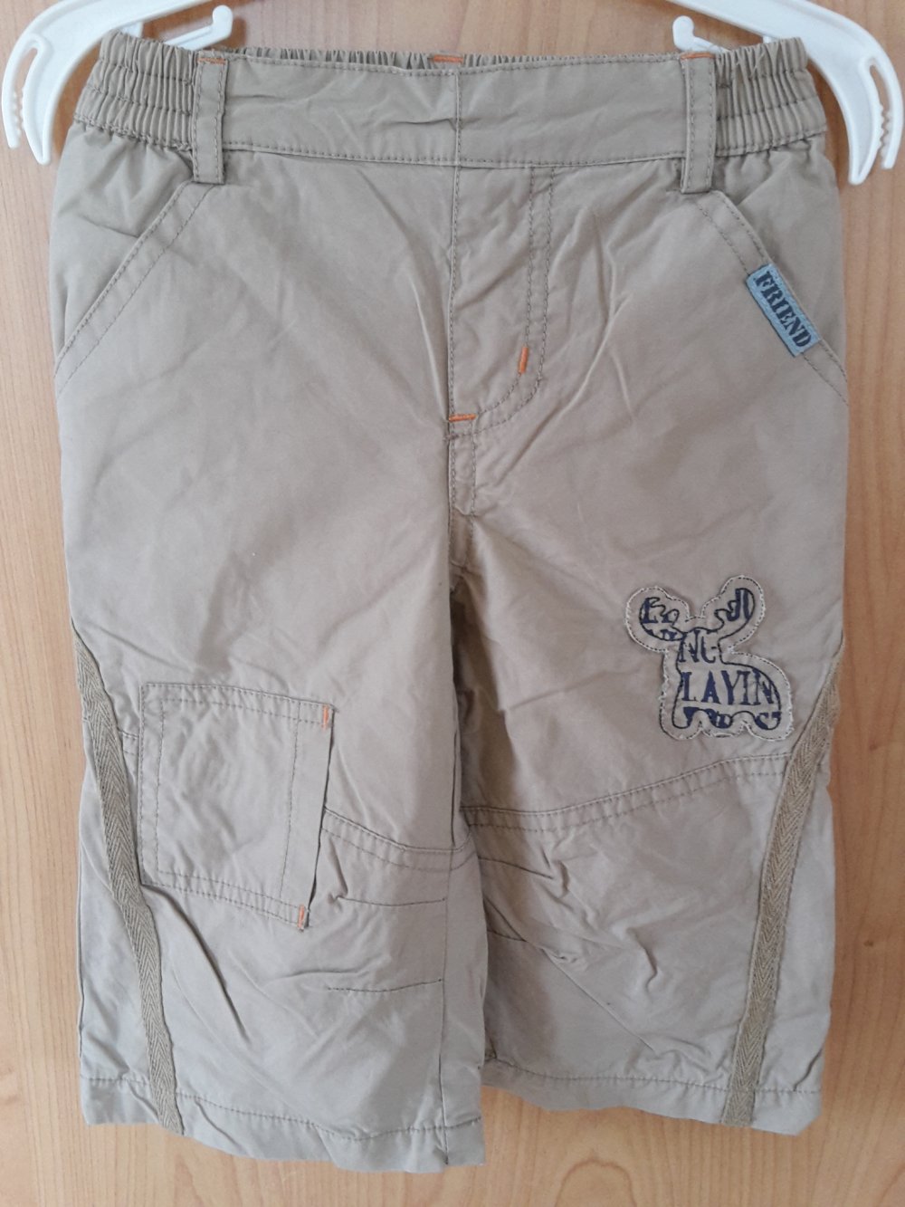 beige Stoffhose in Gr.. 74 von Topolino