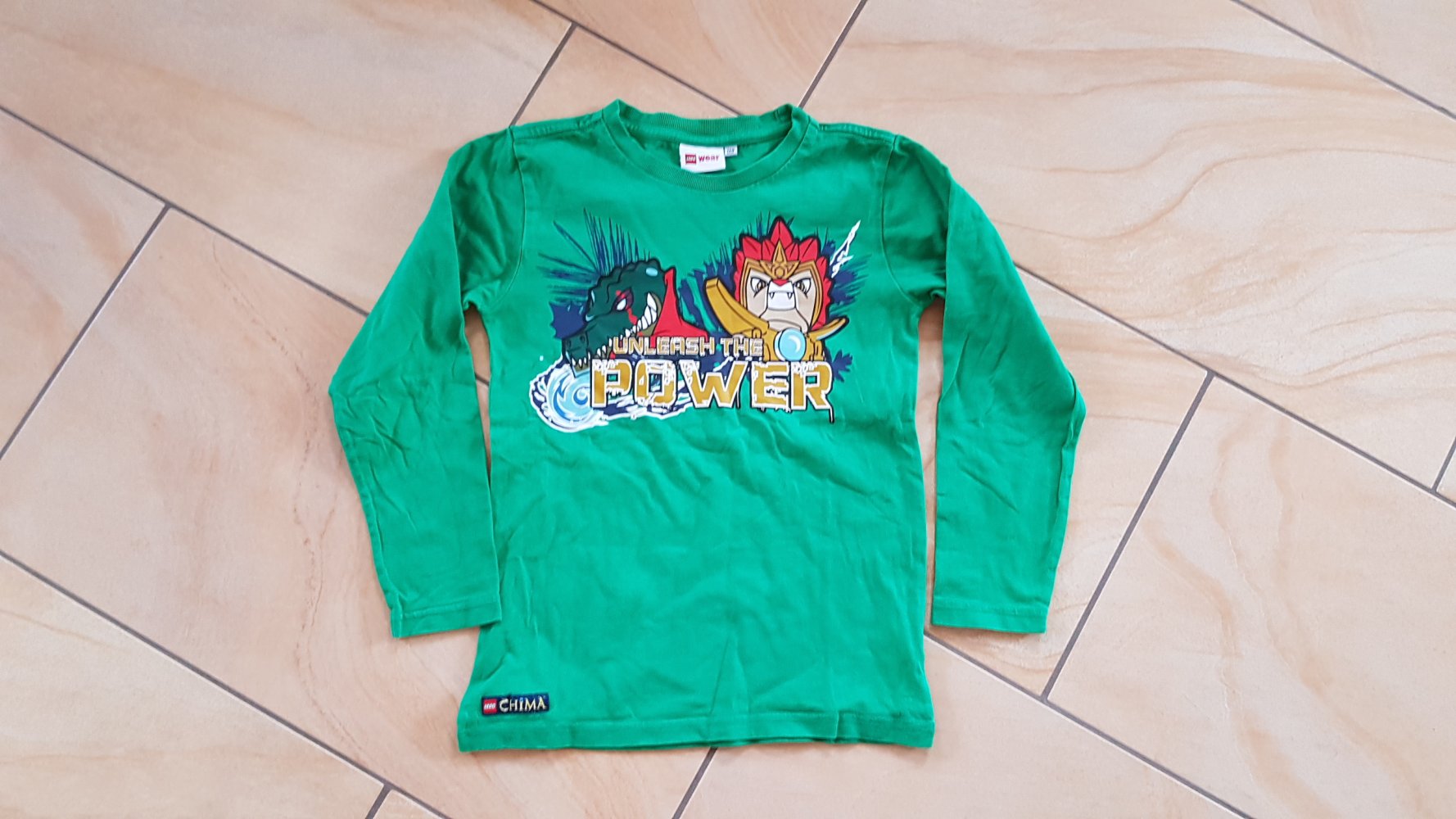 grünes Langarmshirt Gr. 128 Lego Wear 