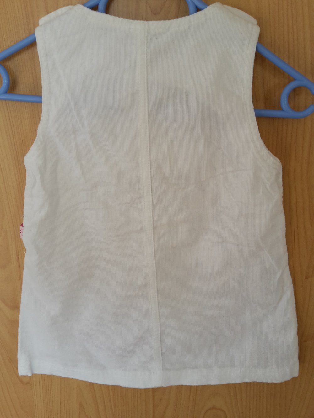 weißes Cordkleid in Gr. 74