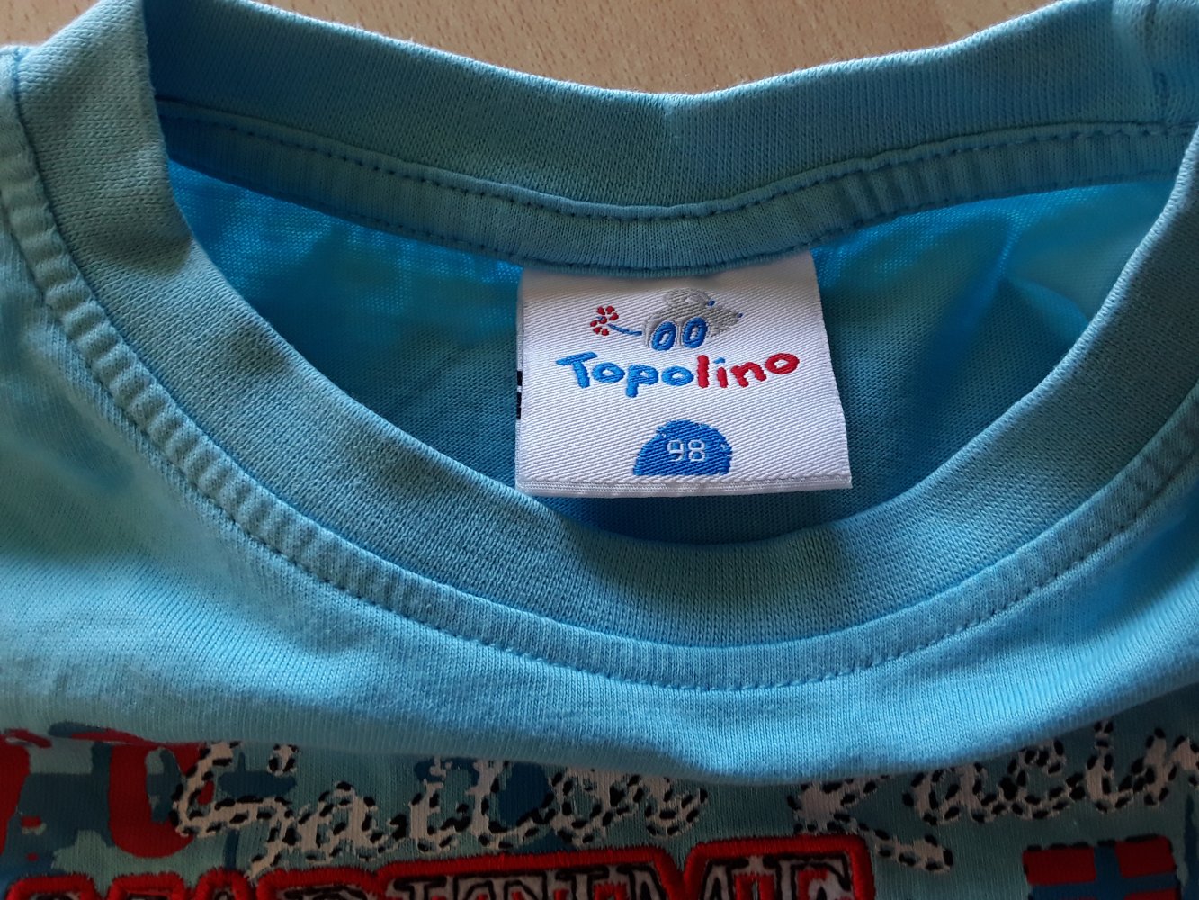 türkisfarbenes T-Shirt in Gr. 98 von Topolino