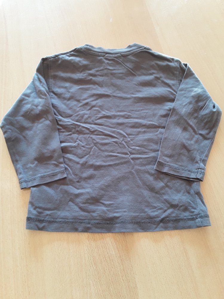 dunkelgraues Langarmshirt in Gr. 92 (94) von vertbaudet