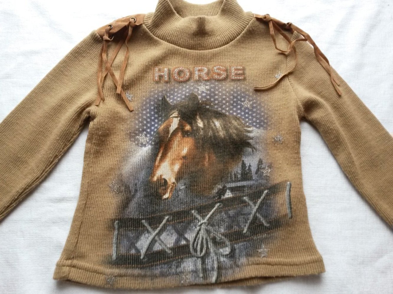 schöner Pullover mit Pferdemotiv in Gr. 98