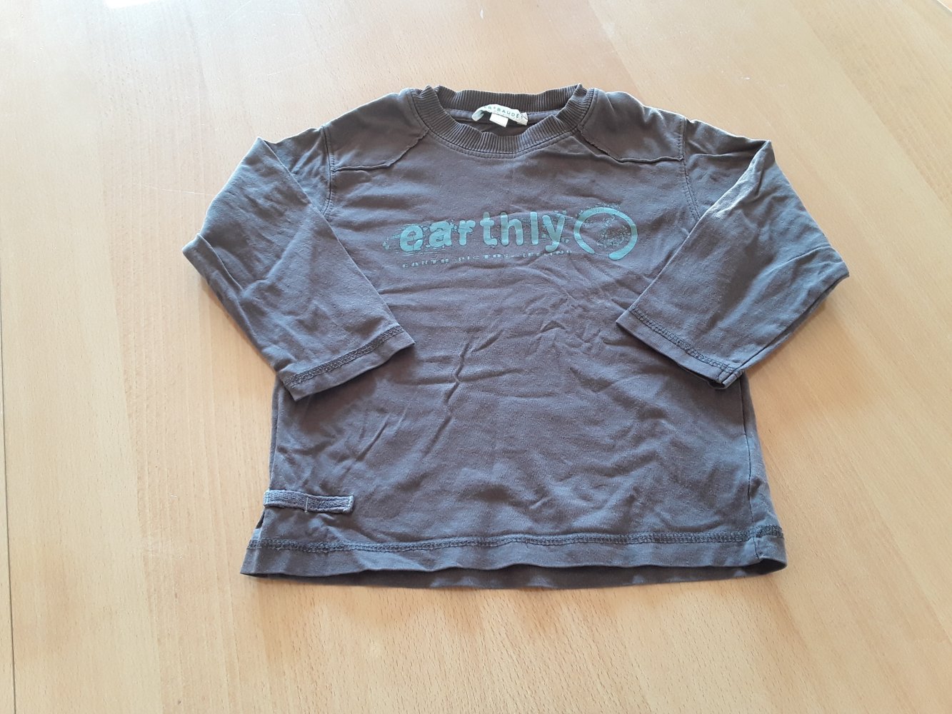 dunkelgraues Langarmshirt in Gr. 92 (94) von vertbaudet