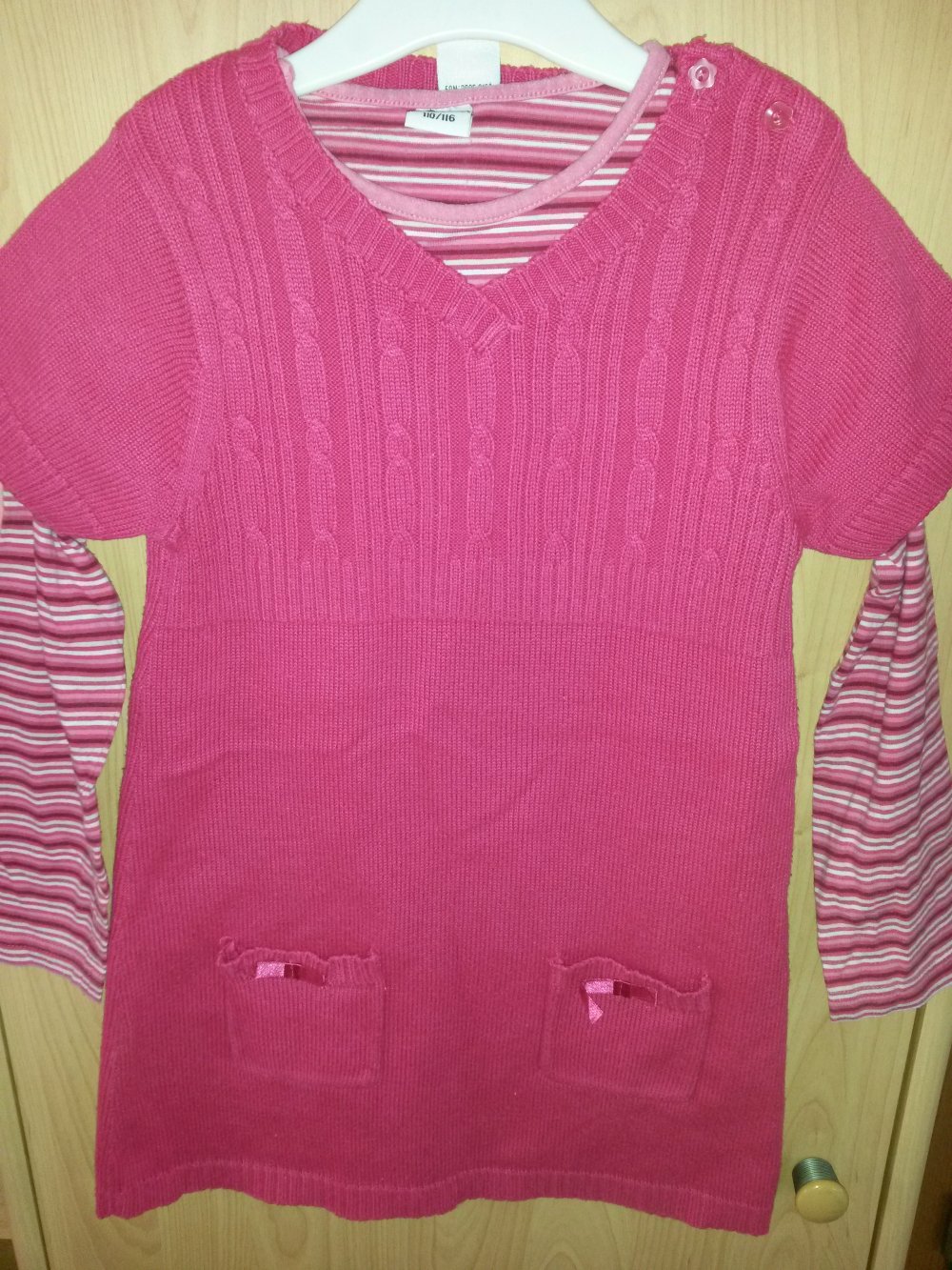 schönes Set ( Stricktunika + Shirt ) in Gr. 110/116 papagino