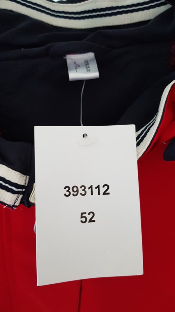 NEU - Microfaserjacke rot/marine Gr. 52 - für Frühjahr, Sommer und Herbst
