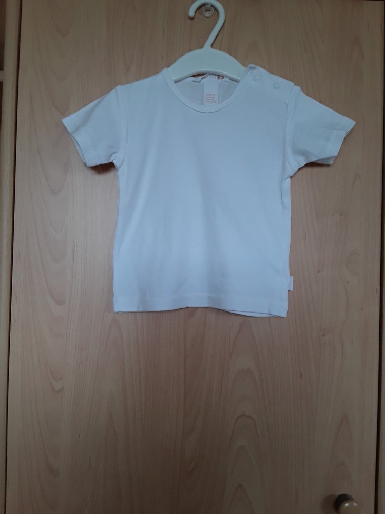 weißes T-Shirt in Gr. 74 von H&M