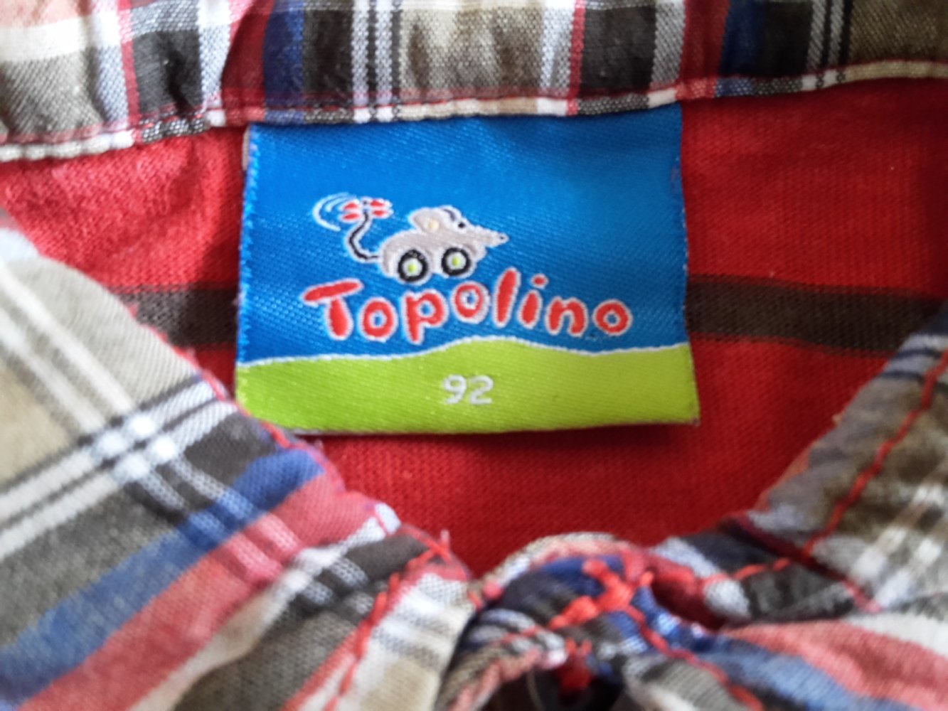 tolles gestreiftes Langarmshirt in Hemdoptik in Gr. 92