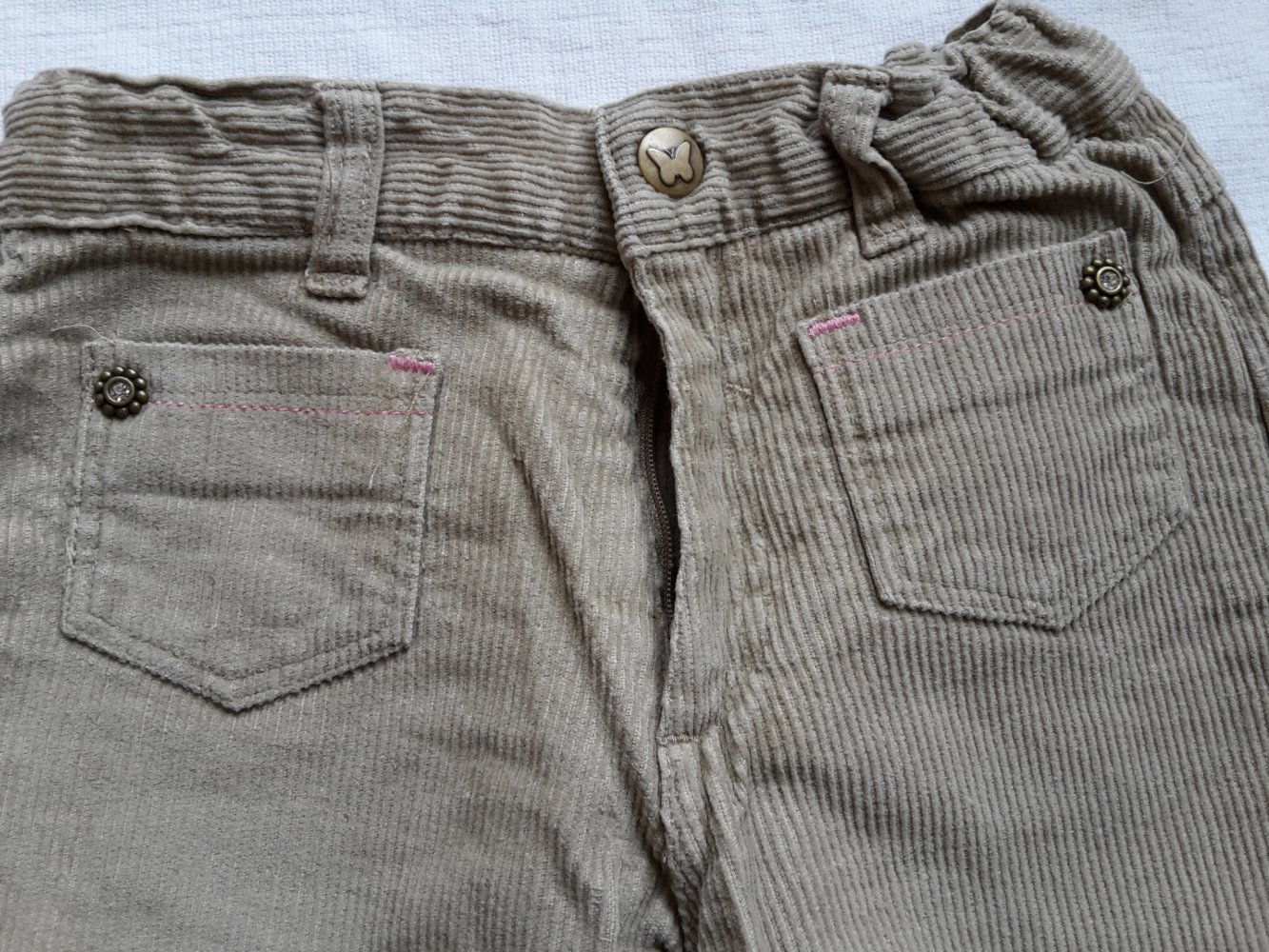 beige Thermocordhose in Gr. 98