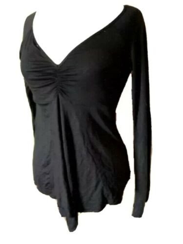 Sexy zipfeliges Babydoll S M 36 38 40 Empire V-Ausschnitt Ausgestellte Ärmel Raffungen im Brustbereich Ausgestellte Ärmel 