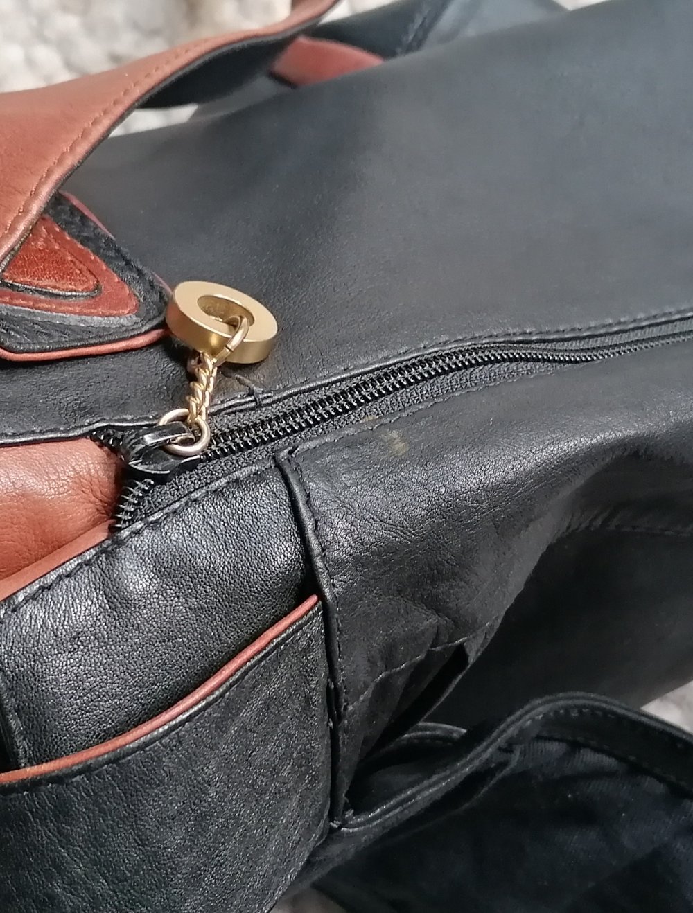 Leder Shopper 'fancy' neuwertig