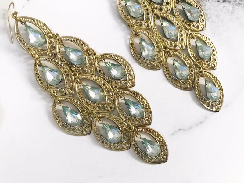 Orientalische Ohrringe Türkis Gold