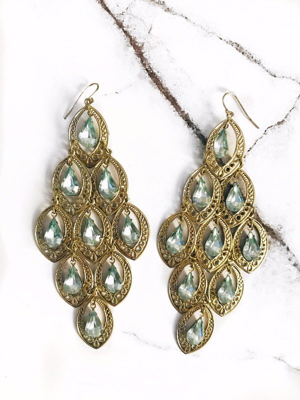 Orientalische Ohrringe Türkis Gold