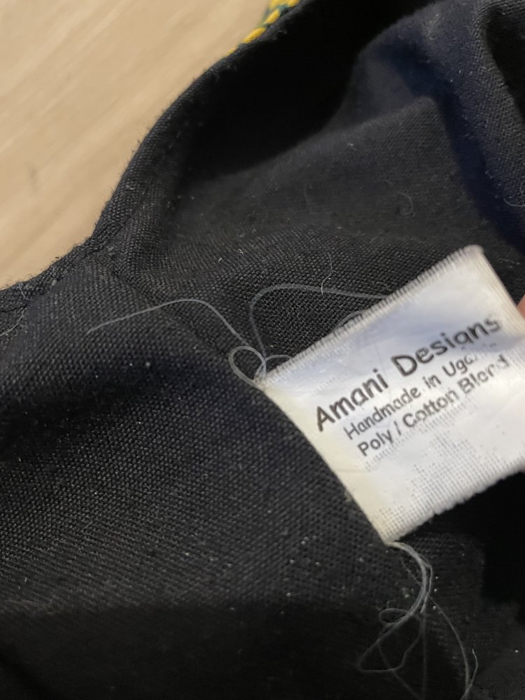 Handtasche - Beuteltasche - Baumwolle - aus Uganda - Handarbeit