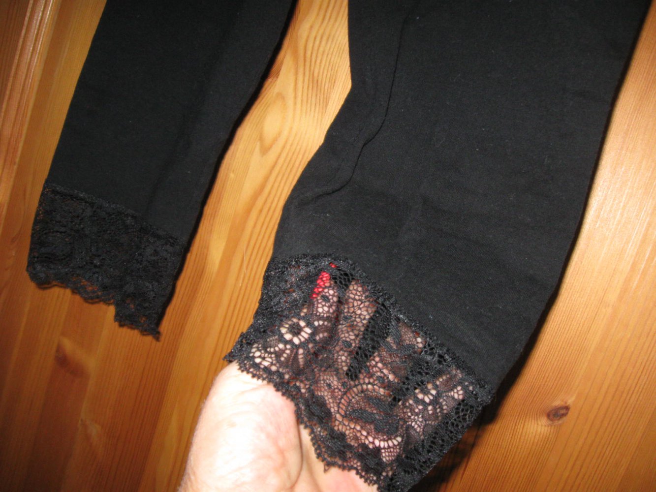 *** 3/4 Leggings mit Spitze ***