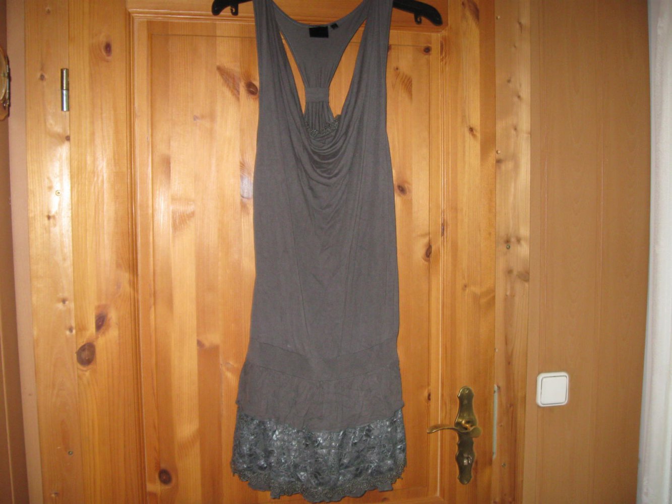 *** Verspieltes Shirt Mini Kleid mit Spitze ***