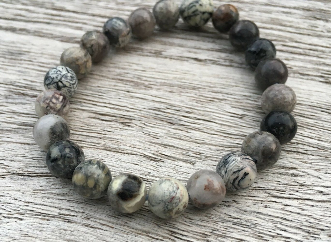 *** Super Armband ~ Achat-Kugeln ~ Brauntöne ~ Neuwertig ***