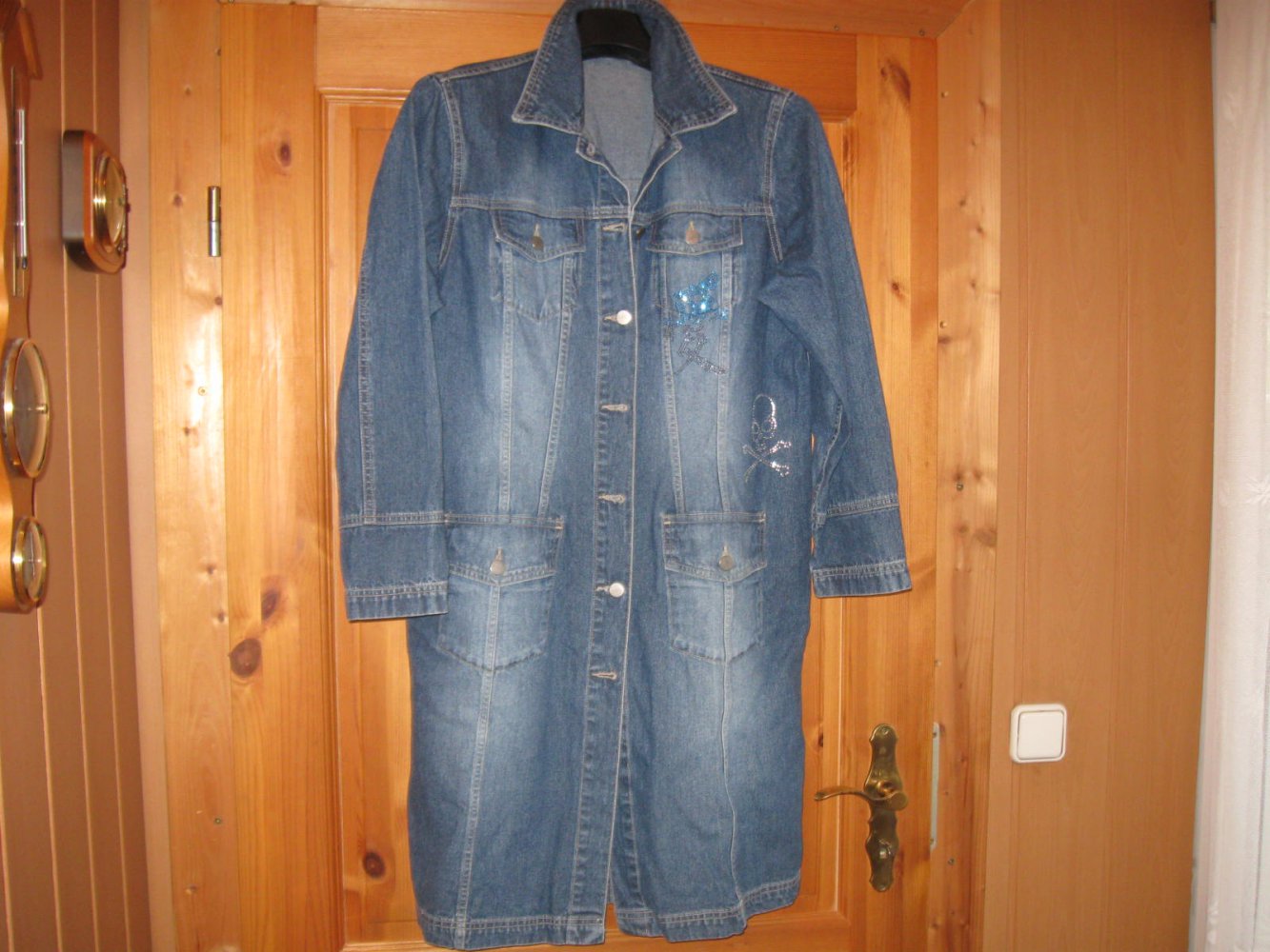 *** Jeans ~ Mantel ~ Strassverzierungen ~ Totenkopf ***