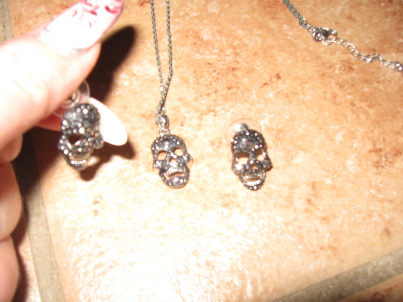 *** Modeschmuck ~ Schmuckset ~ Totenkopf ***