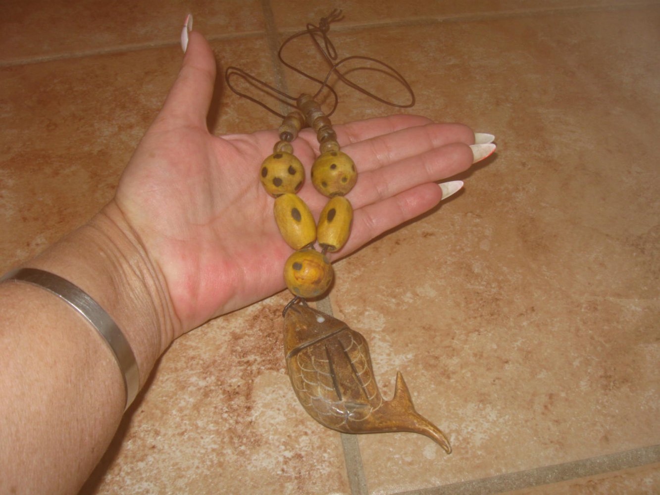 *** Neue ~ Kordel ~ Holz ~ Kette ~ Fisch ***